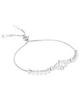 Rodium Plated Couture Bow Bracelet