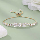 Gold Plated Baguette Bow Bracelet
