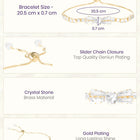 Gold Plated Baguette Bow Bracelet