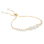 Gold Plated Baguette Bow Bracelet