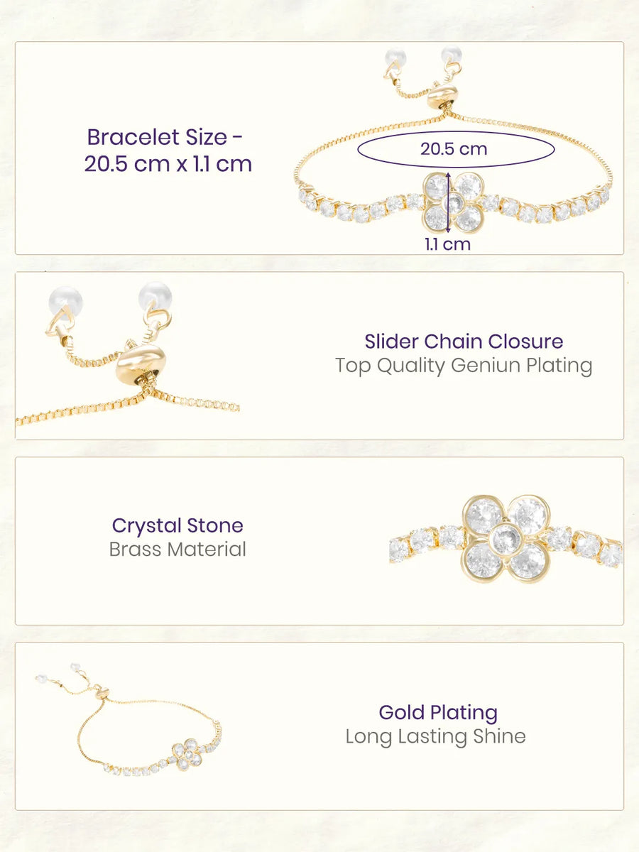 Gold Plated Petal Luxe Bracelet
