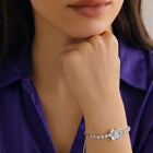 Rodium Plated Petal Luxe Bracelet
