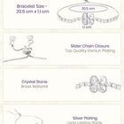 Rodium Plated Petal Luxe Bracelet