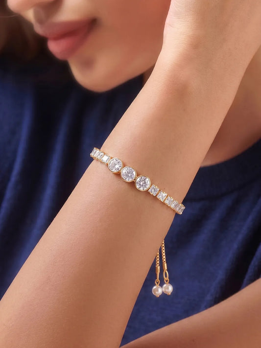 Gold Plated Trinity Gleam Bracelet