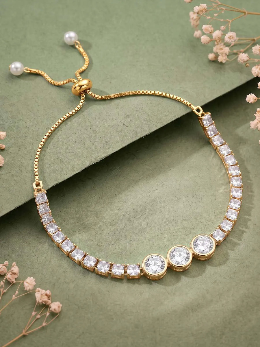 Gold Plated Trinity Gleam Bracelet