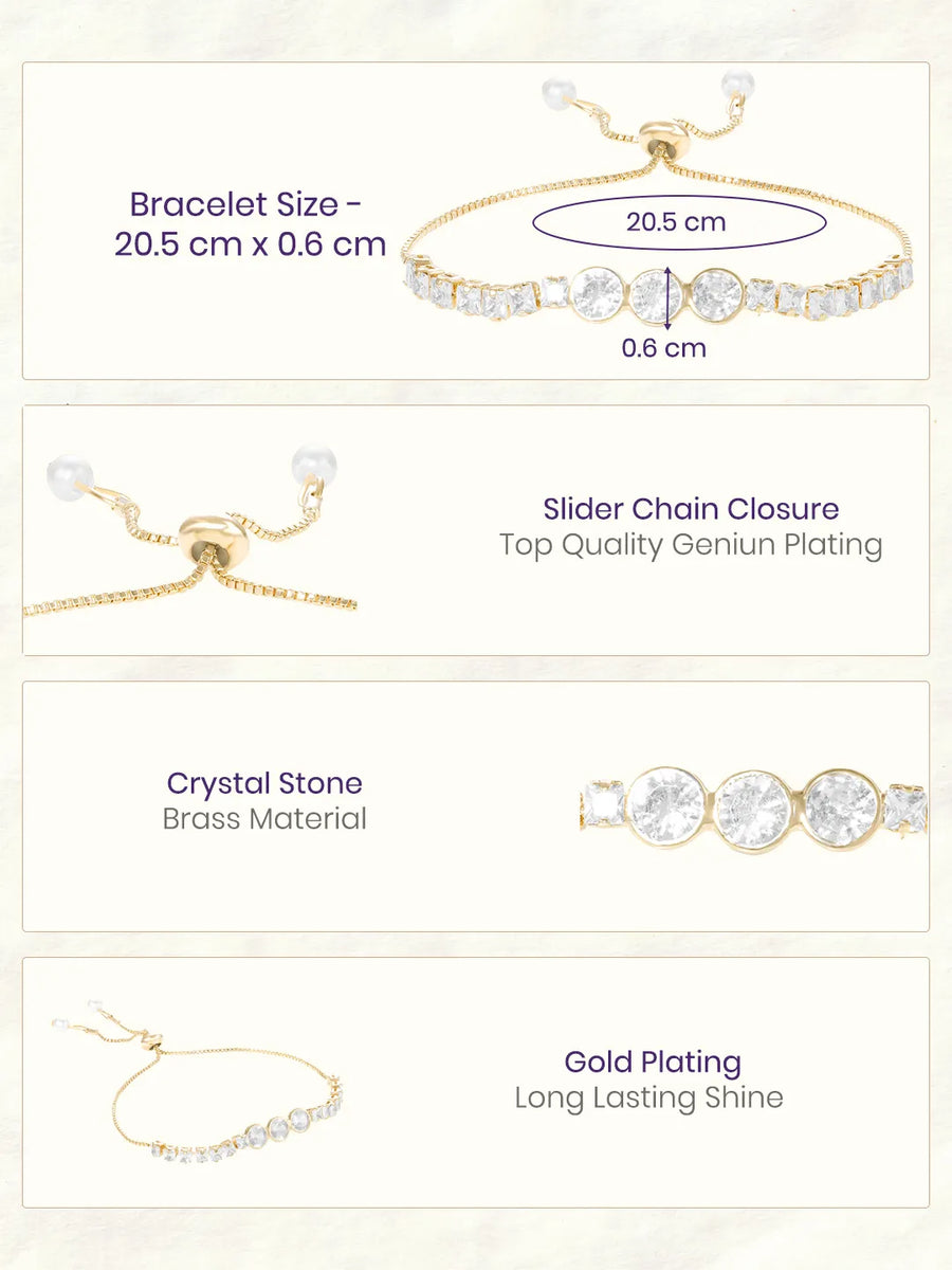 Gold Plated Trinity Gleam Bracelet