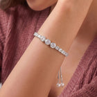 Rodium Plated Trinity Gleam Bracelet