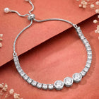 Rodium Plated Trinity Gleam Bracelet