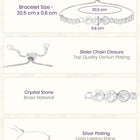 Rodium Plated Trinity Gleam Bracelet