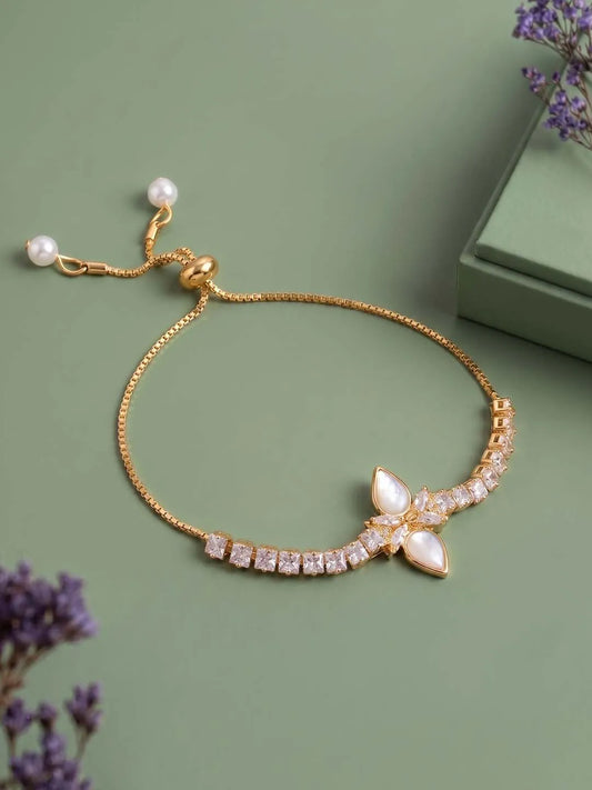 Gold Plated Bloom Aura Bracelet