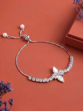 Rodium Plated Bloom Aura Bracelet