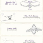 Rodium Plated Bloom Aura Bracelet