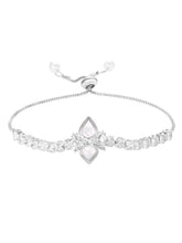 Rodium Plated Bloom Aura Bracelet