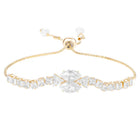 Gold Plated Twin Marquise Bracelet