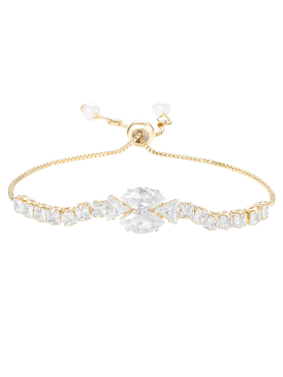 Gold Plated Twin Marquise Bracelet