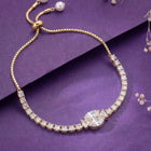 Gold Plated Twin Marquise Bracelet