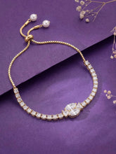 Gold Plated Twin Marquise Bracelet