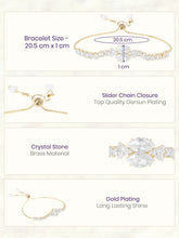 Gold Plated Twin Marquise Bracelet