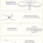 Rodium Plated Twin Marquise Bracelet