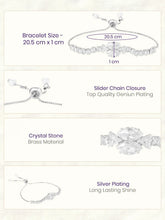 Rodium Plated Twin Marquise Bracelet