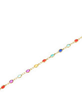 Gold Plated Rainbow Gemstone Belly Chain