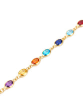 Gold Plated Rainbow Gemstone Belly Chain