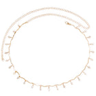 Gold Plated Dewdrop Leaf Belly Chain