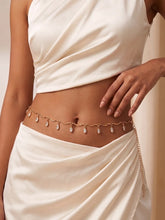 Gold Plated Dewdrop Leaf Belly Chain