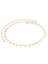 Gold Plated Dewdrop Leaf Belly Chain