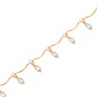 Gold Plated Dewdrop Leaf Belly Chain