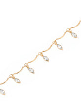 Gold Plated Dewdrop Leaf Belly Chain