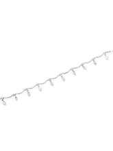 Rhodium Plated Dewdrop Leaf Belly Chain