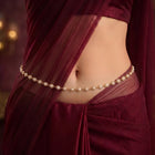 Gold Plated Droplet Crystal Belly Chain