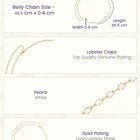 Gold Plated Droplet Crystal Belly Chain