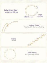 Gold Plated Droplet Crystal Belly Chain