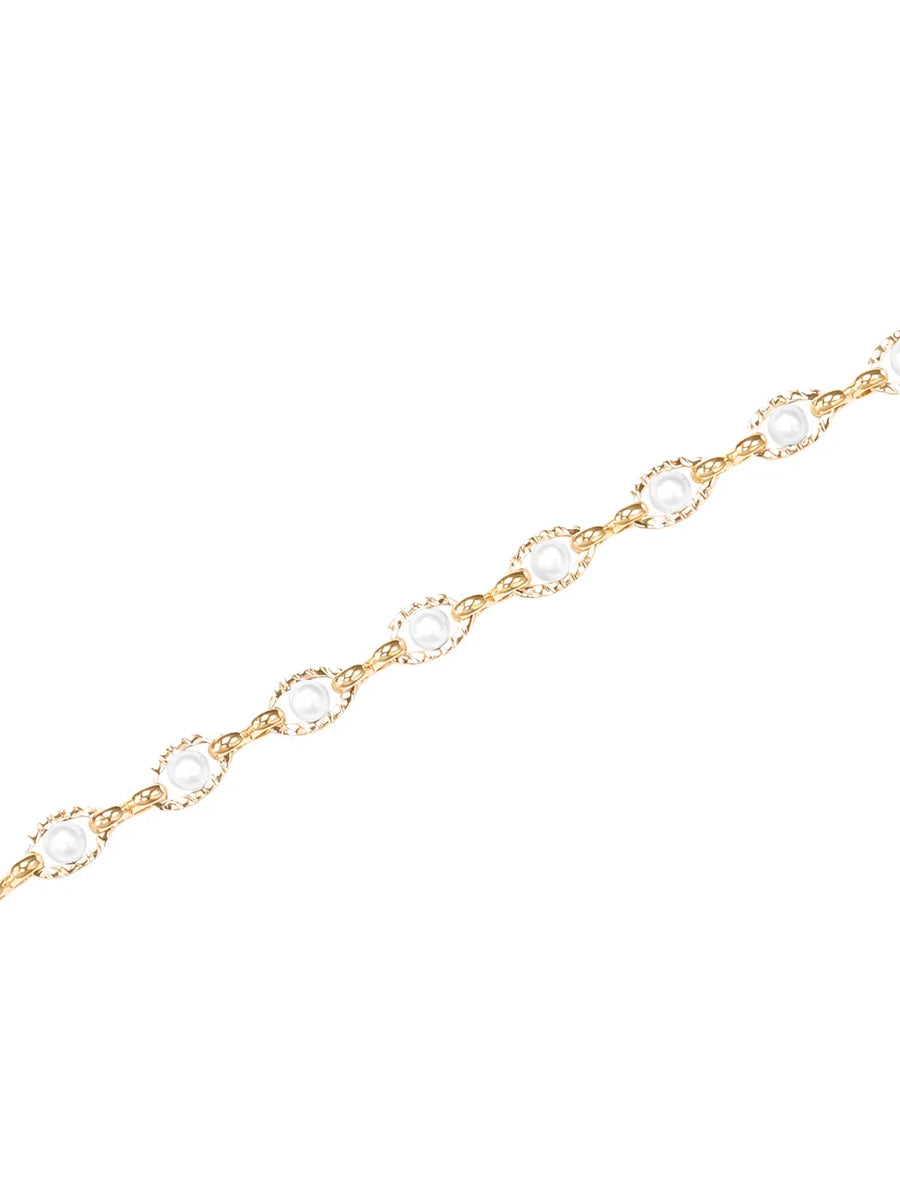 Gold Plated Droplet Crystal Belly Chain