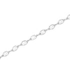 Rhodium Plated Droplet Crystal Belly Chain