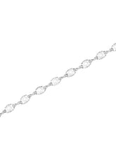 Rhodium Plated Droplet Crystal Belly Chain