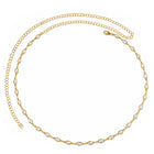 Gold Plated Marquise Crystal Belly Chain