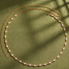 Gold Plated Marquise Crystal Belly Chain