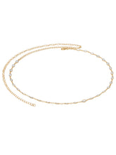 Gold Plated Marquise Crystal Belly Chain
