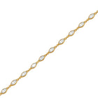 Gold Plated Marquise Crystal Belly Chain