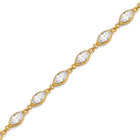 Gold Plated Marquise Crystal Belly Chain