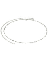 Rhodium Plated Marquise Crystal Belly Chain