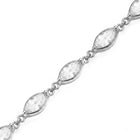 Rhodium Plated Marquise Crystal Belly Chain