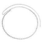 Rhodium Plated Pearl Rosette Belly Chain