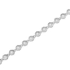 Rhodium Plated Pearl Rosette Belly Chain