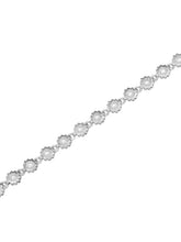 Rhodium Plated Pearl Rosette Belly Chain