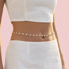Gold Plated Crystal Sequence Belly Chain