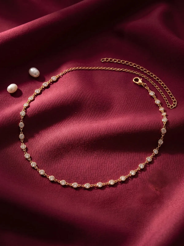 Gold Plated Crystal Sequence Belly Chain